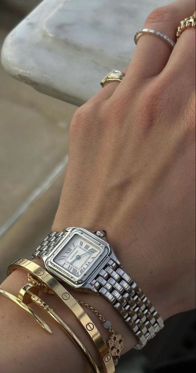 Montre Panthère de Cartier Argentée Pour Femme
