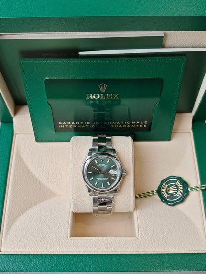 Datejust 36mm Fond Vert Automatique Oyster Pour Femme 31mm
