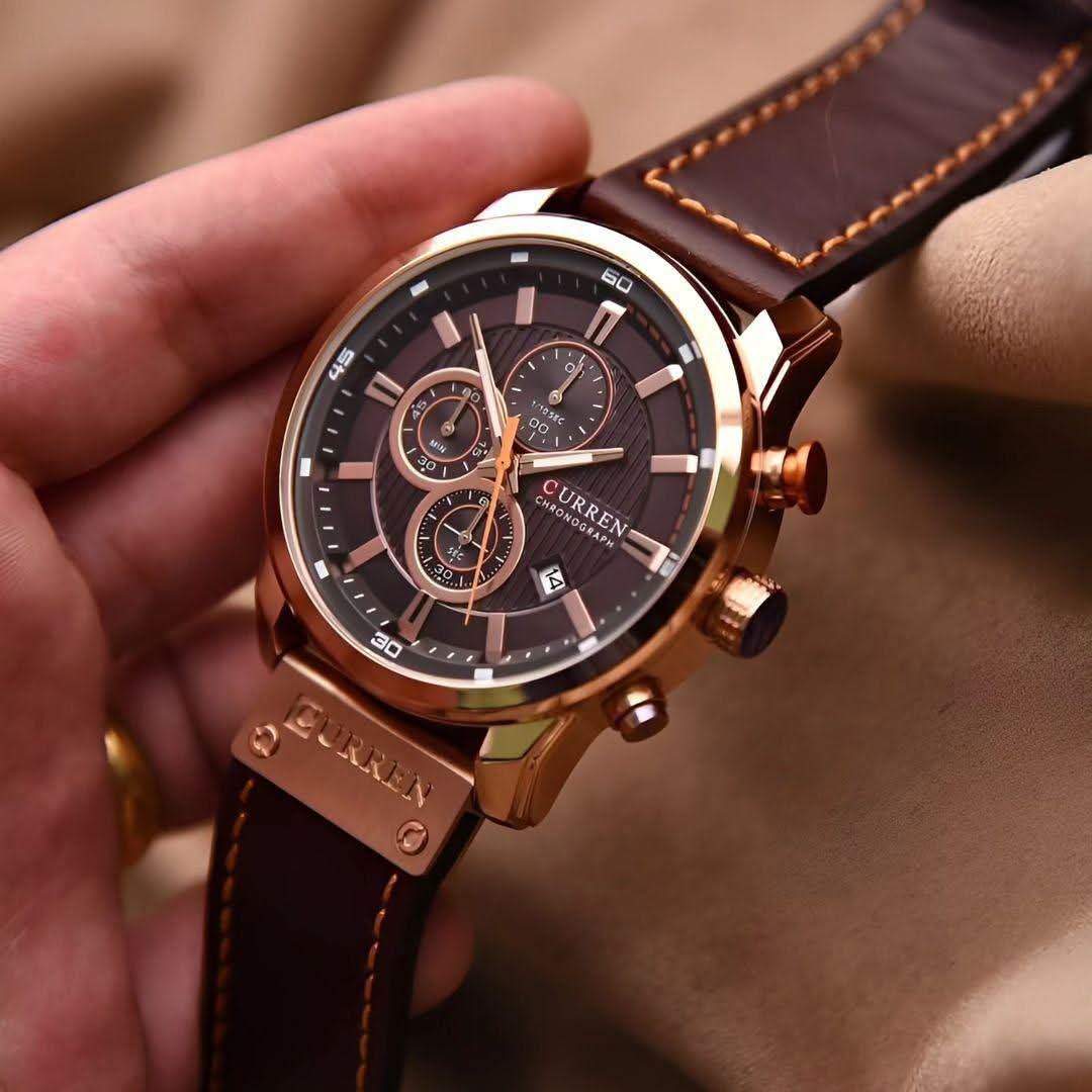 Montre Chronographe Homme CURREN 8291 — Cuir Véritable