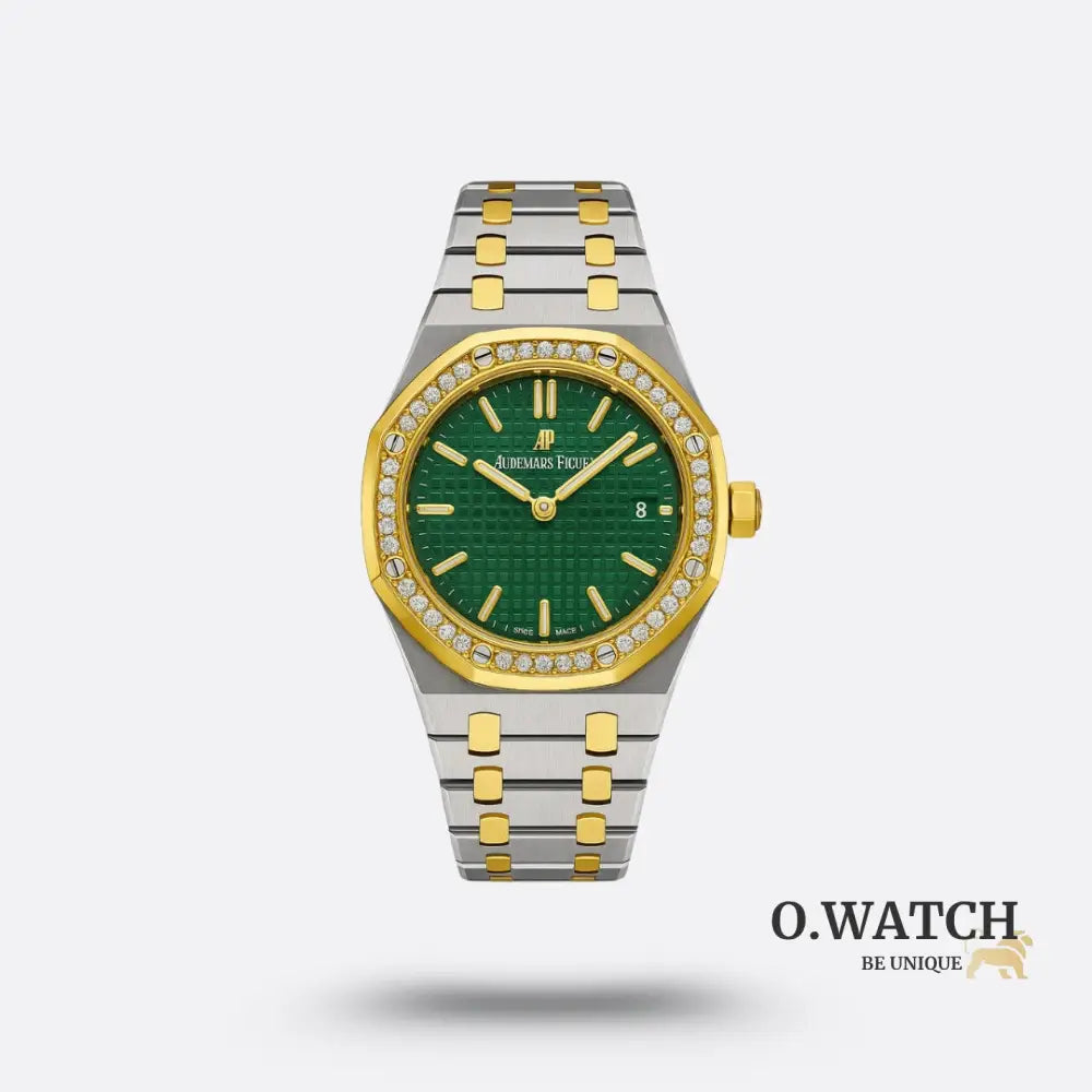 Audemars Piguet Royal Oak, Lunette Sertie de Diamants, Cadran Vert