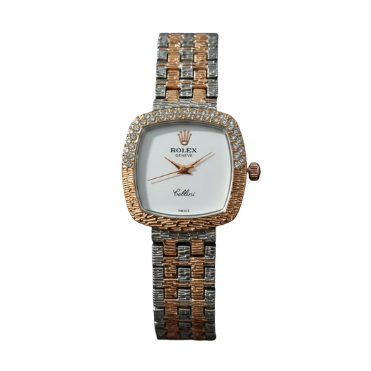 Rolex Cellini vue du dessus sur velours noir