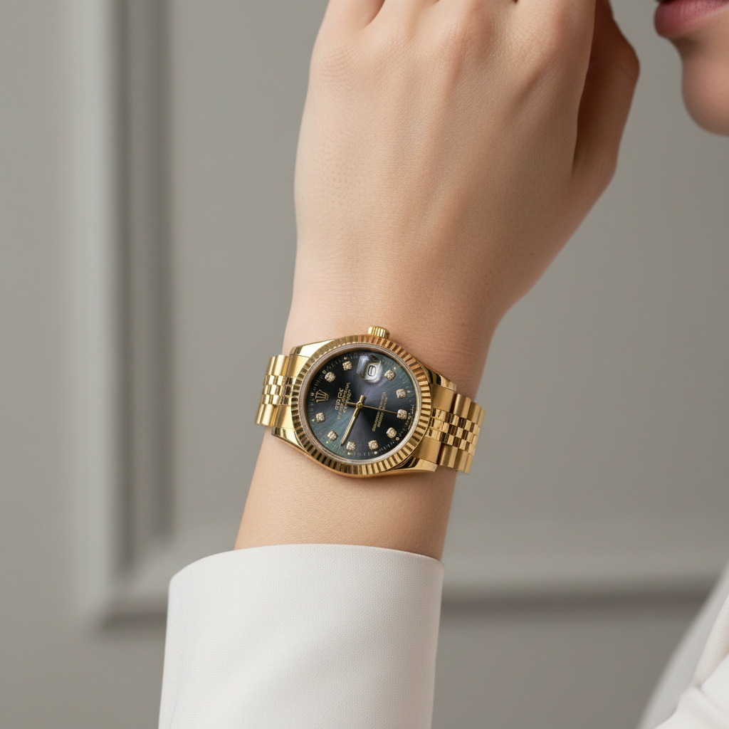 Datejust Noir – Sur le poignet