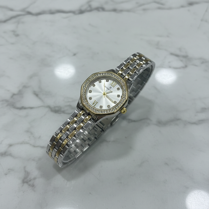 Montre Femme Cristal Élégance - Argentée