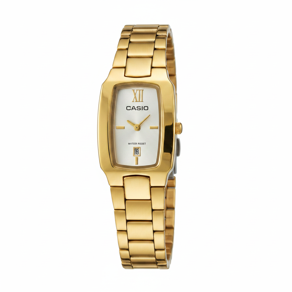 Montre Casio dorée rectangulaire
