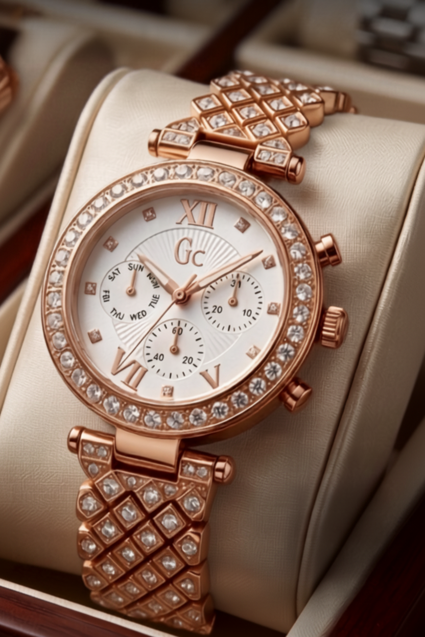 Montre GC Rose Gold sur vossinette velours