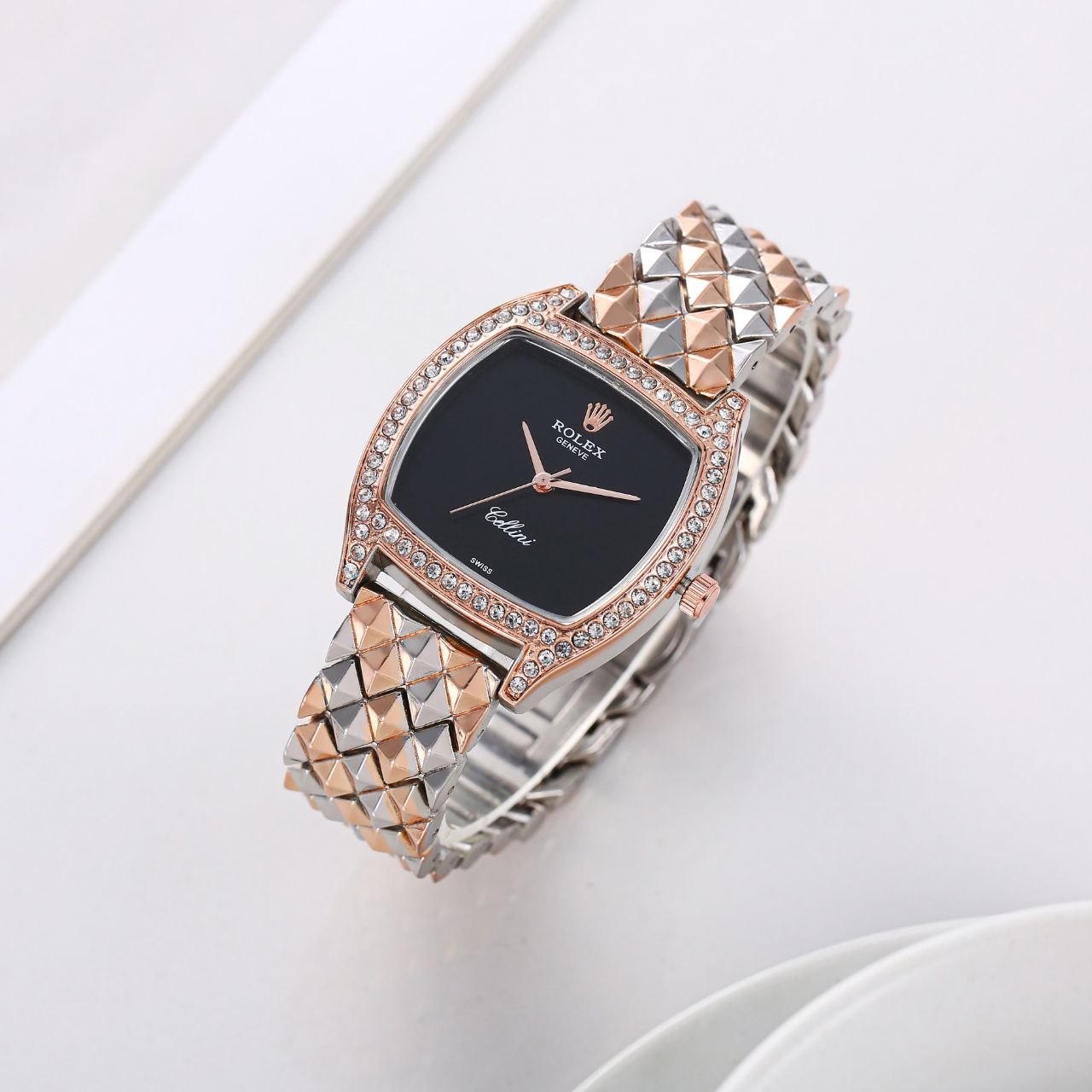 Rolex Cellini — Montre Femme Or Rose & Diamants